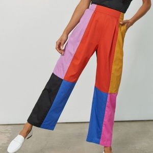 MARA HOFFMAN Audre Pant in Rainbow Multi size 4